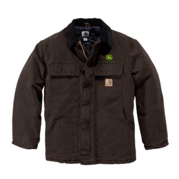 John Deere Carhartt Dark Brown Collar w Jacket