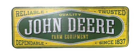 John Deere Since 1837 Distressed Wood Decor