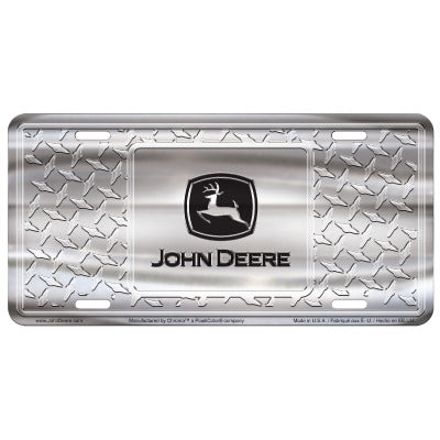 John Deere Diamond Plate License Plate