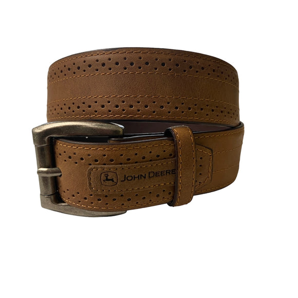 John Deere Women's Brown Leather Belt