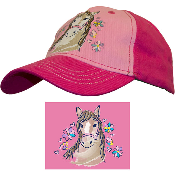 John Deere Toddler Pink Horse Cap