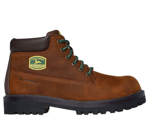 Men's John Deere Brown Waterproof Oiled leather Lace Up Boot