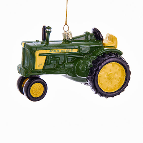 John Deere Glass Tractor Ornament