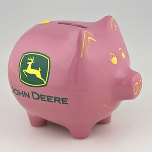 John Deere Pink Piggy Bank