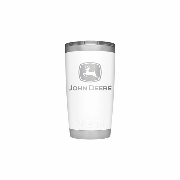 John Deere 20oz YETI Tumbler White