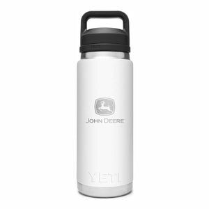 John Deere 26oz YETI Water Bottle White