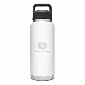 John Deere 36oz YETI Water Bottle White