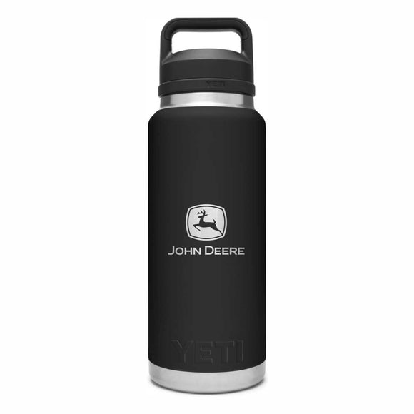 John Deere 36oz YETI Water Bottle Black