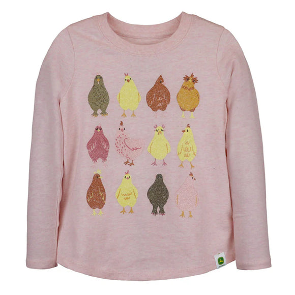 John Deere Girl Toddler Tee Chicken Coup