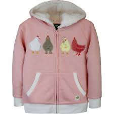 John Deere Girl Toddler Fleece Hoodie Chickens