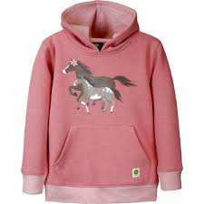 John Deere Girl Child Fleece Hoodie Foal