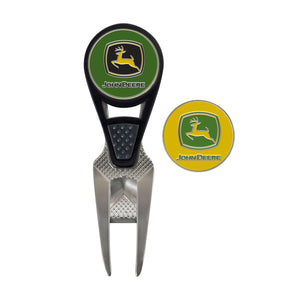 John Deere Divot Tool Golf Ball Marker Set