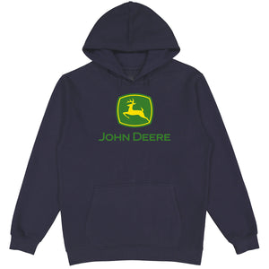 John Deere Mens Navy Moline Trademark Hoodie