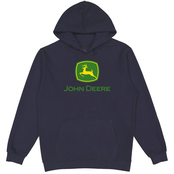 John Deere Mens Navy Moline Trademark Hoodie