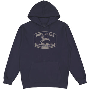 John Deere Mens Navy Moline Vintage Hoodie