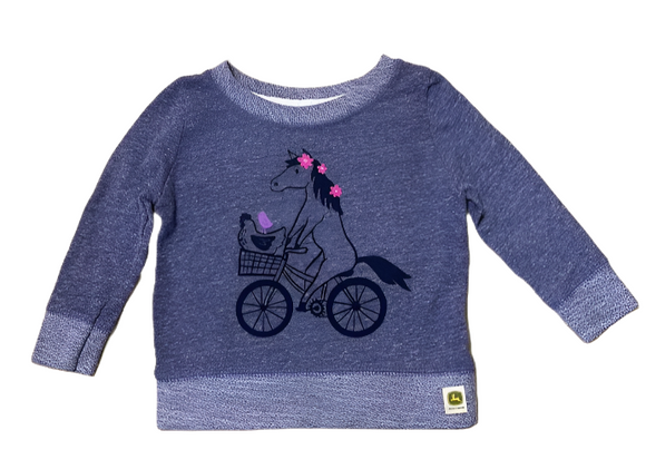 John Deere Toddler Horse on Bike Long Sleeve