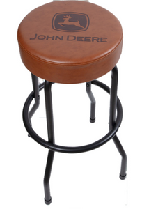 John Deere Brown Garage stool, Black Legs