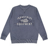 John Deere Vintage Navy Industrial Equipment Long Sleeve Crew Fleece