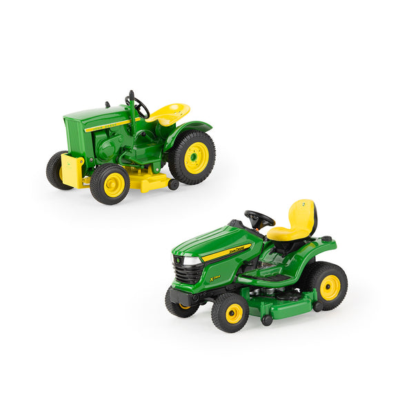 John Deere 1/16 110 & X394 Lawn Tractor Set