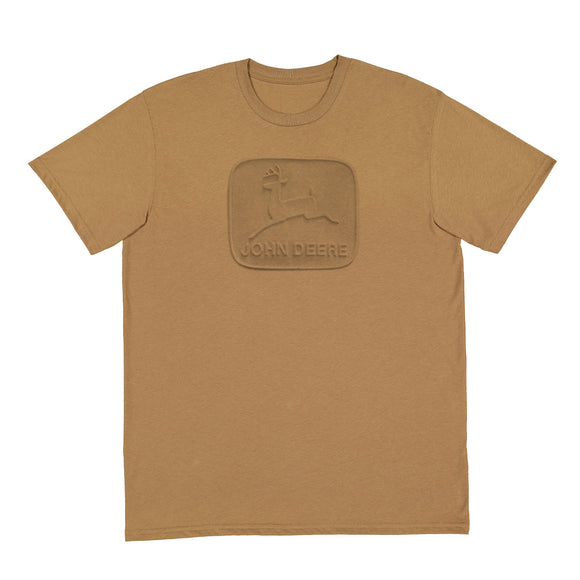 John Deere Brown Vintage Embossed Short Sleeve Tee