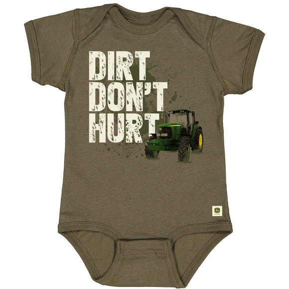 John Deere Infant Dirt Don't Hurt SS Bodysuit