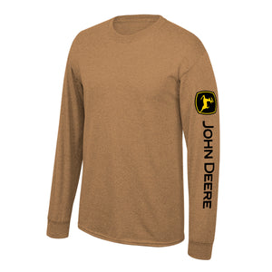 John Deere Mens Construction Brown Crewneck