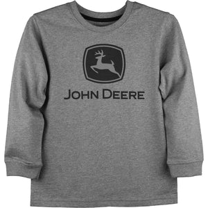 John Deere Boy Youth Logo Tee Grey