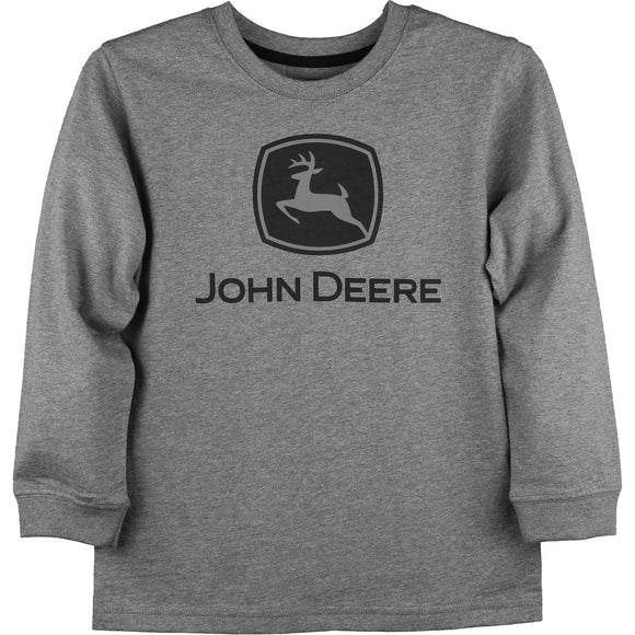 John Deere Boy Youth Logo Tee Grey