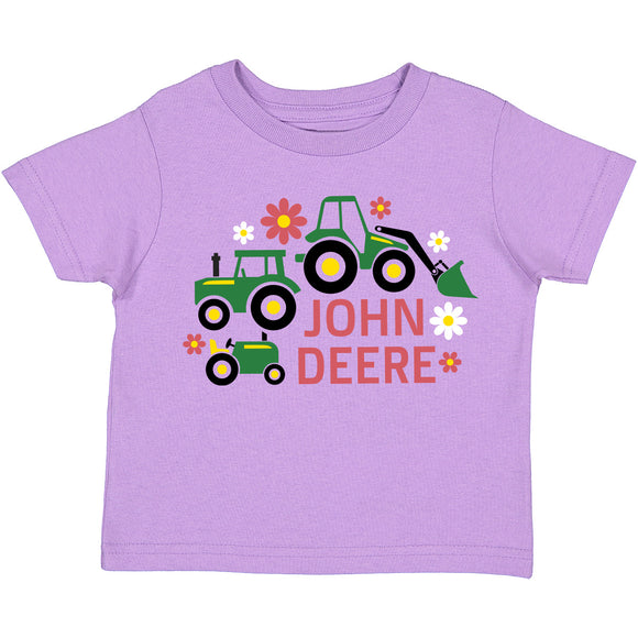 John Deere Toddler Tractors Flowers Tee