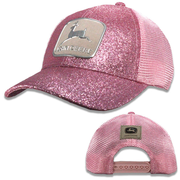 John Deere Womens Pink Glitter Cap