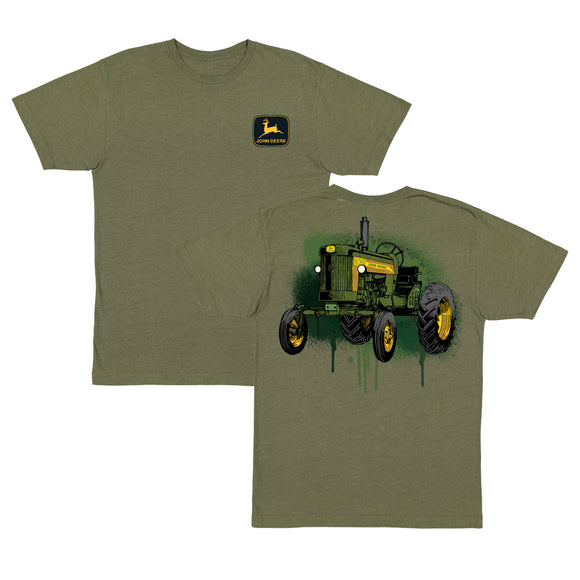 John Deere Men's Ink Drip Tractor Short Sleeve Tee