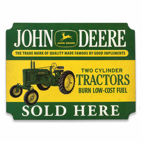 John Deere Tractors Sold Here Metal Sign