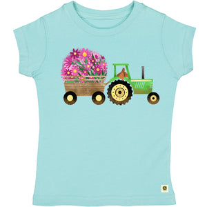 John Deere Toddler Tractor w Flowers Tee