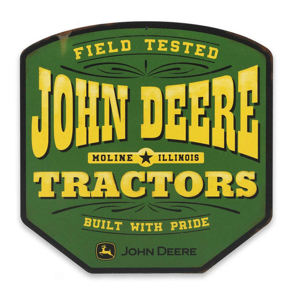 John Deere Field Tested Tractors Plastic Sign