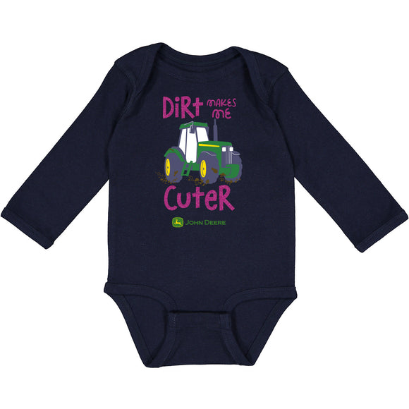 John Deere Infant Dirt Makes Me Cuter Bodysuit