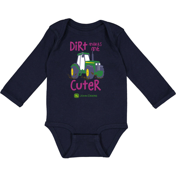John Deere Infant Dirt Makes Me Cuter Bodysuit –