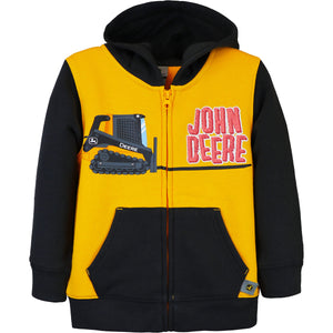 John Deere Boy Toddler Zip Hood Construction