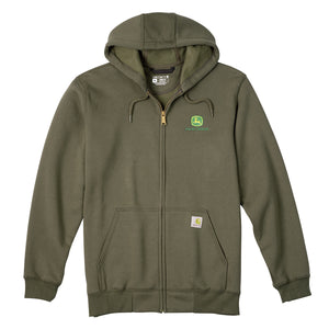 John Deere Carhartt Hooded Full-Zip Sweatshirt