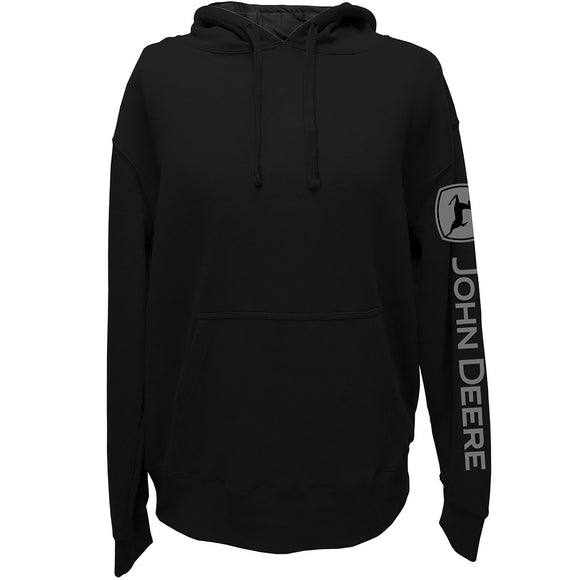 John Deere Men's Black TM Logo Sleeve Hoodie