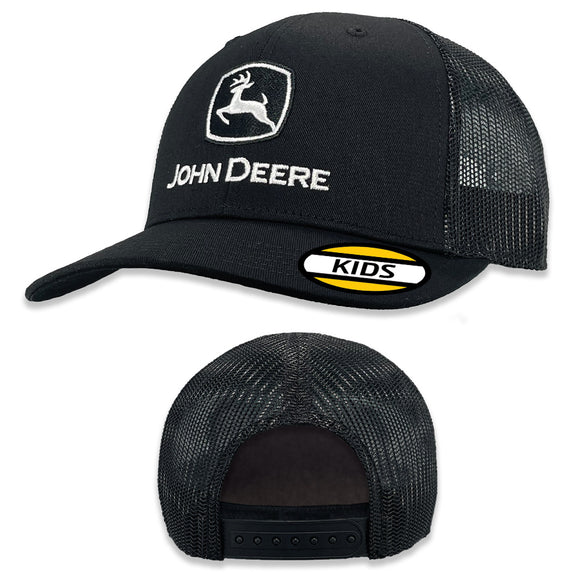 John Deere Youth Black Embro Hat