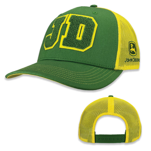 John Deere Yellow JD Patch Chenille Trucker Hat