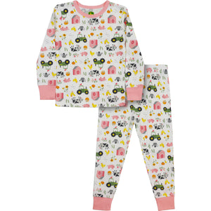 John Deere Girl Toddler PJ Set Farm Elements