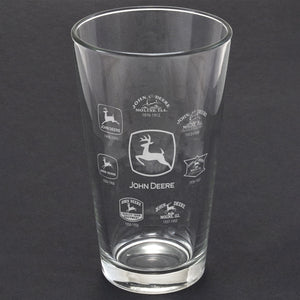 John Deere Historic Logos Etch White Tumbler