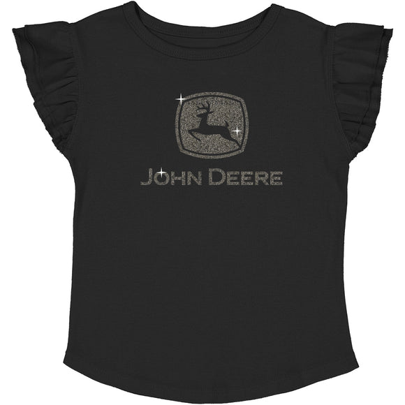 John Deere Toddler Glitter Flutter Tee