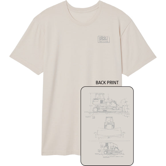 John Deere Vintage Ivory Schematic Short Sleeve Tee