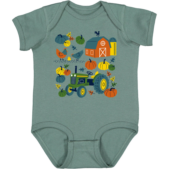 John Deere Infant Fall Farm Short Sleeve Bodysuit