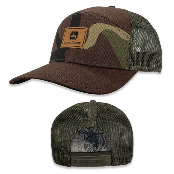 John Deere Mens Camo Sueded Patch Hat