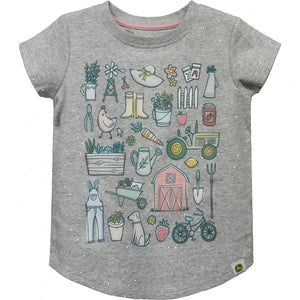 John Deere Girl Youth Tee Farm Girl