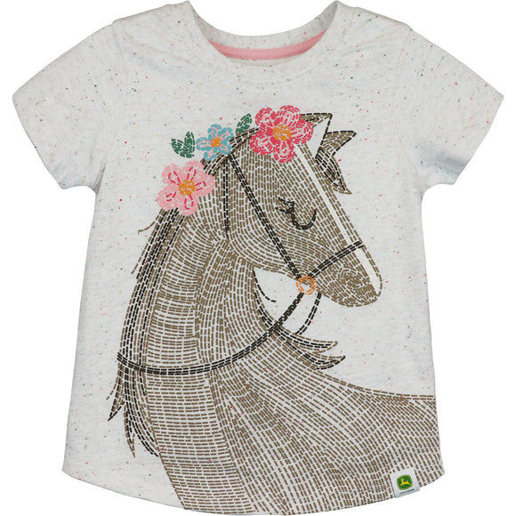 John Deere Toddler Girl Horse Tee