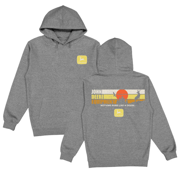 John Deere Sunset Print Fleece Hoodie